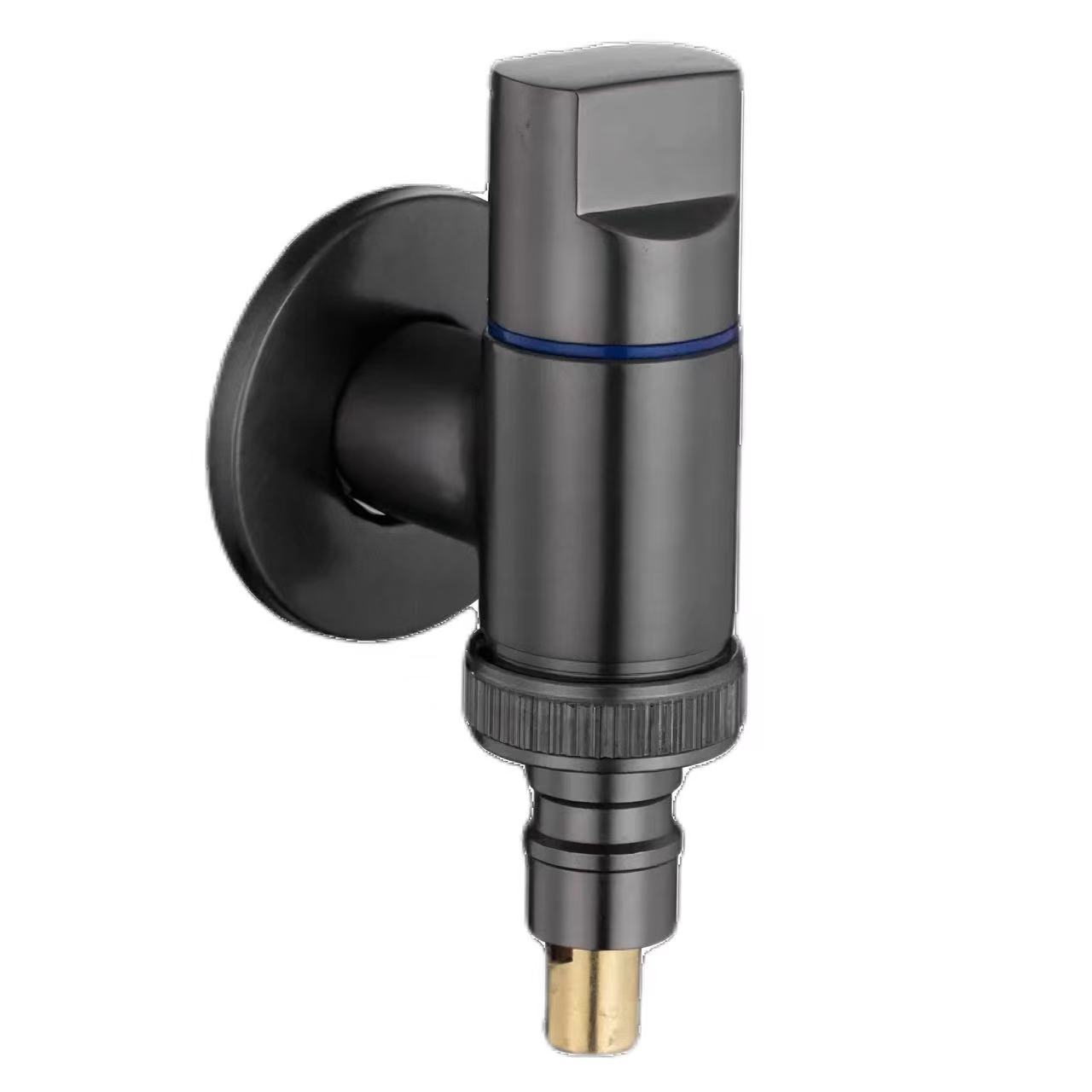 ສົດໃສ Chrome Gun ເຄື່ອງຊັກຜ້າສີເທົາ Water Stop Valve