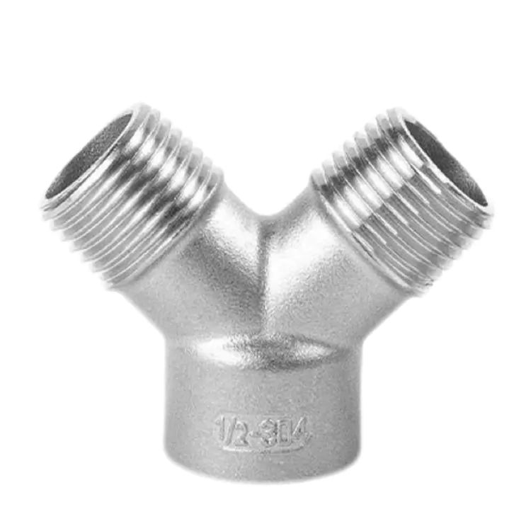BSP Stainless Steel ຍິງ-ຍິງ-ຊາຍ Y-Type ທໍ່ Tee