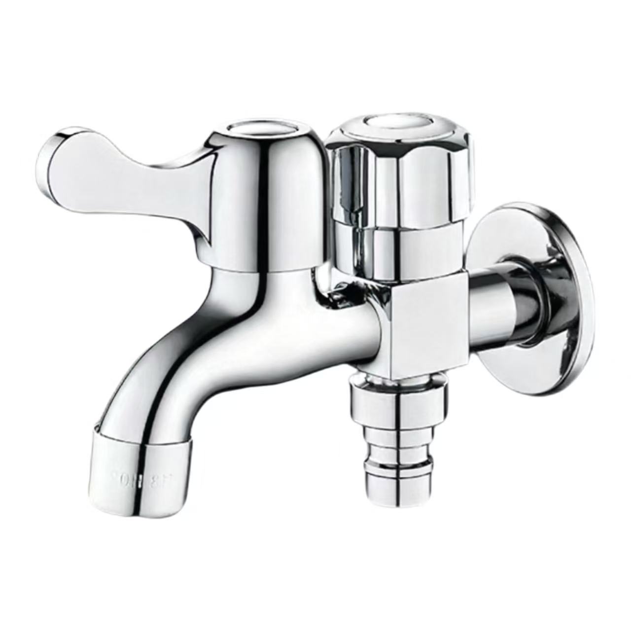 Dual-Control Dual-Outlet ເຄື່ອງຊັກຜ້າ Faucet