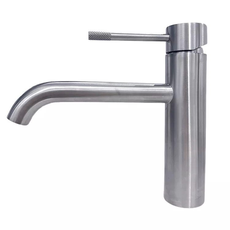 Spout ໂຄ້ງຂະຫຍາຍ Knurled Handle ນ້ໍາຮ້ອນແລະເຢັນ Faucet