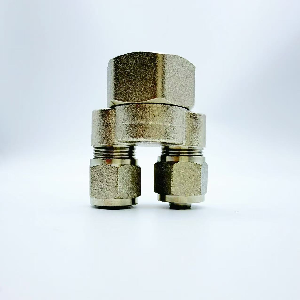 ຕົວເຊື່ອມຕໍ່ສາຂາ ferrule double threaded ເພດຍິງ