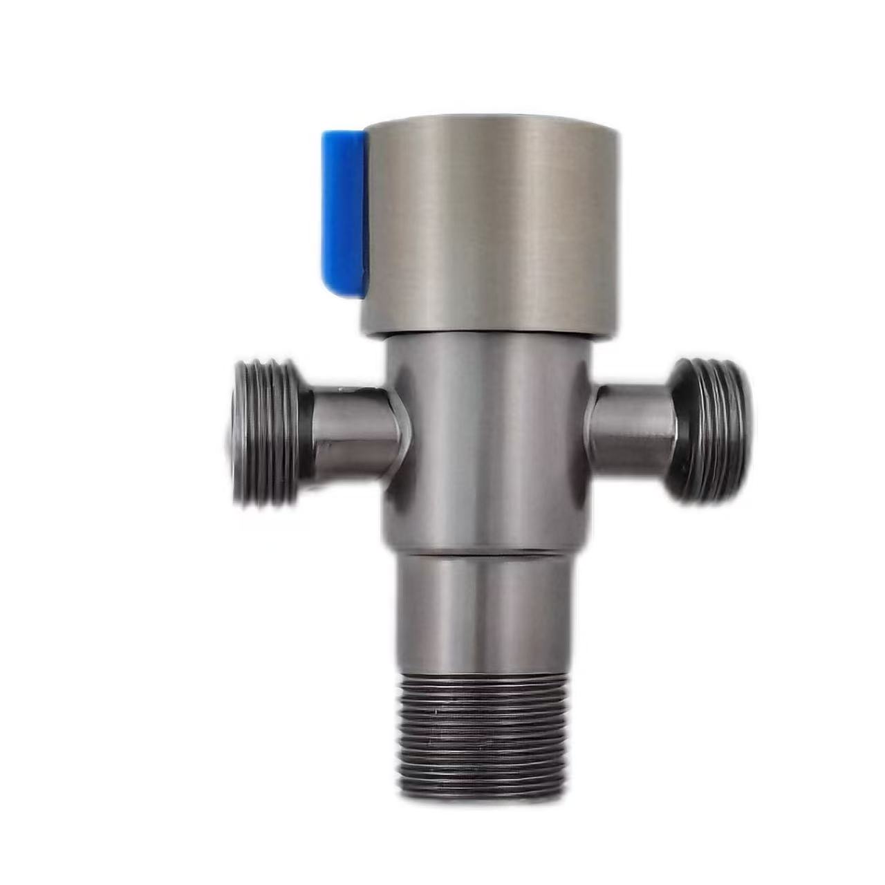 Gun Grey Single-Control Three-Way Inlet Angle Weter Valve