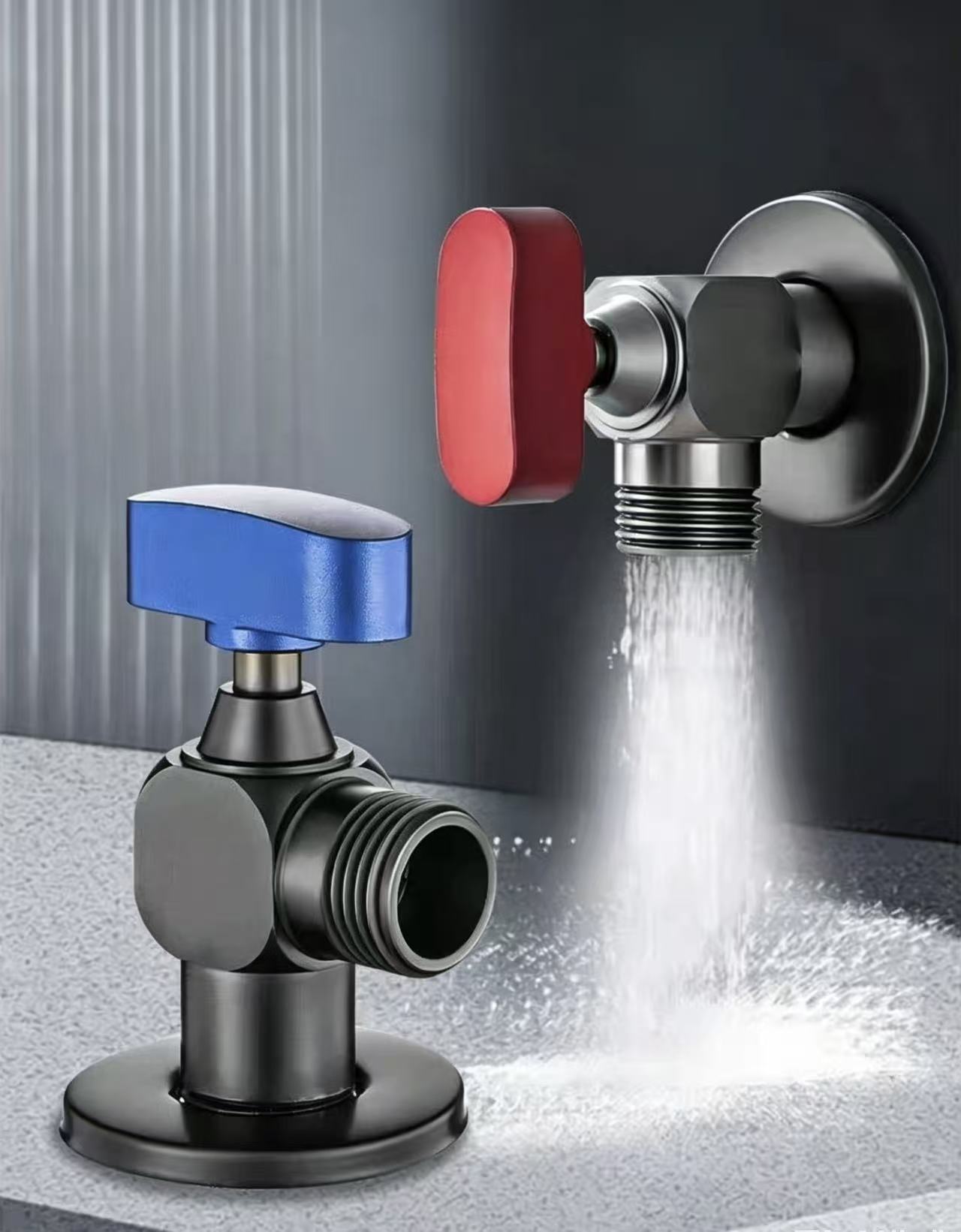 T-Handle Red And Blue Distinguishing Angle Valve