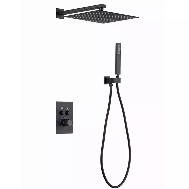 In-Wall Square Overhead ຫົວອາບນໍ້າທີ່ມີຄວາມກົດດັນ