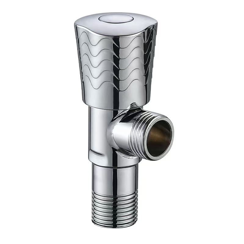 Mirror-Finish ສົດໃສ Chrome Wave Pattern Angle Valve Mirror-Finish ສົດໃສ Chrome Wave Pattern Angle Valve