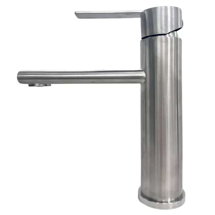 Straight-Nozzle Faucet Brushed ອ່າງຮ້ອນແລະເຢັນ