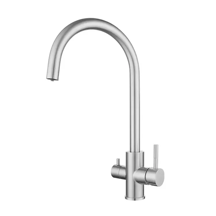 Swan Neck 3-in-1 Kitchen Faucet ຮ້ອນ ແລະເຢັນ Swan Neck 3-in-1 Kitchen Faucet ຮ້ອນ ແລະເຢັນ