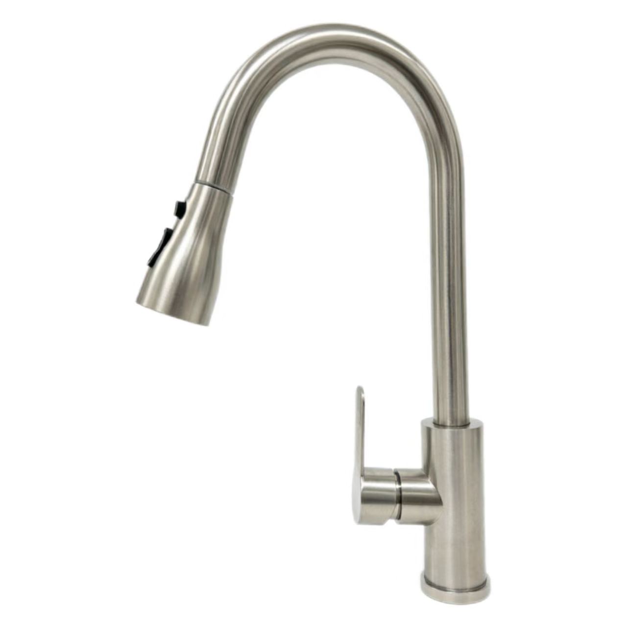 Swan-Neck Pull-Out Kitchen Faucet ຮ້ອນແລະເຢັນ Swan-Neck Pull-Out Kitchen Faucet ຮ້ອນແລະເຢັນ